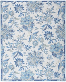 Waverly Washables Collection WAW01 Ivory Blue Rug