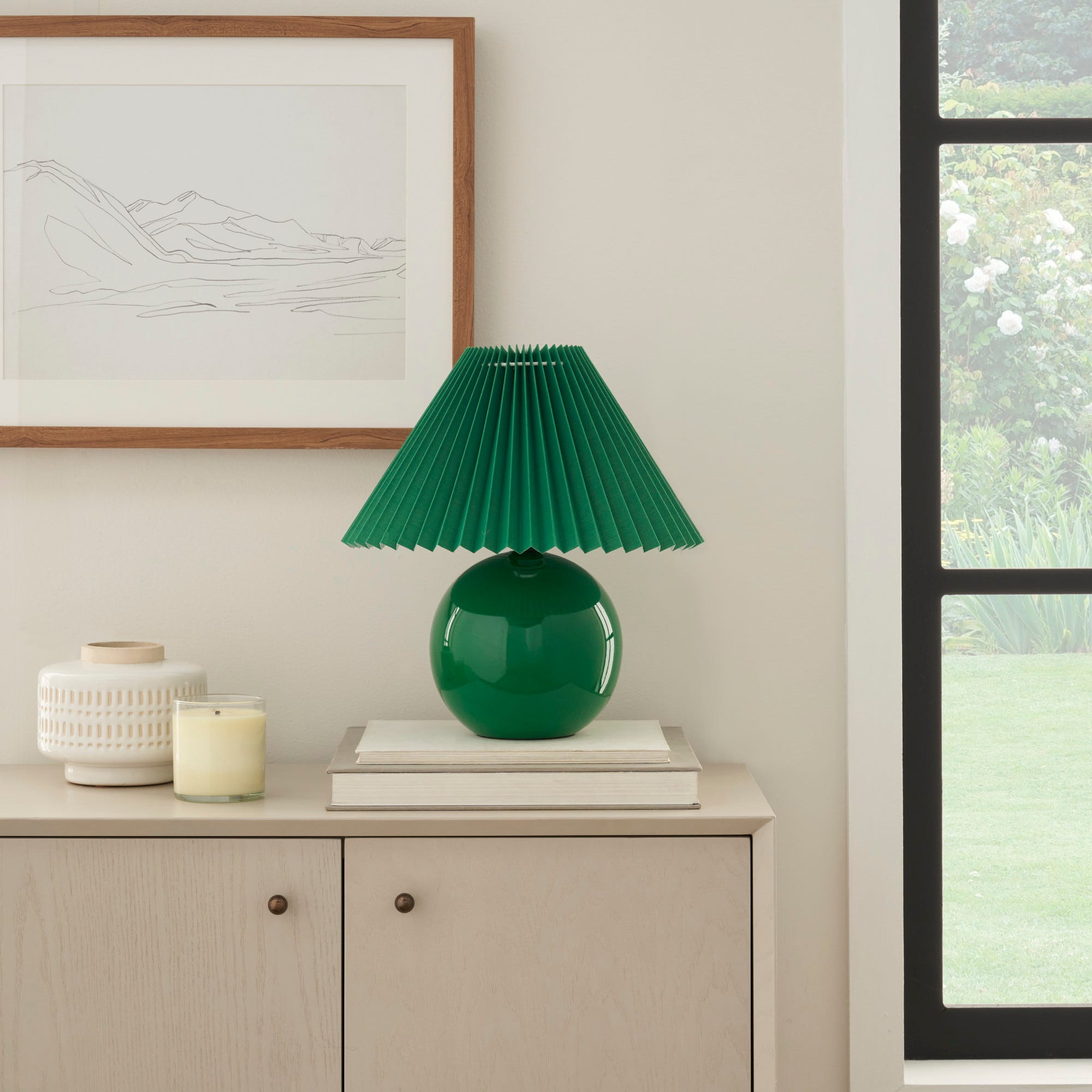 Modern green lamp on sale