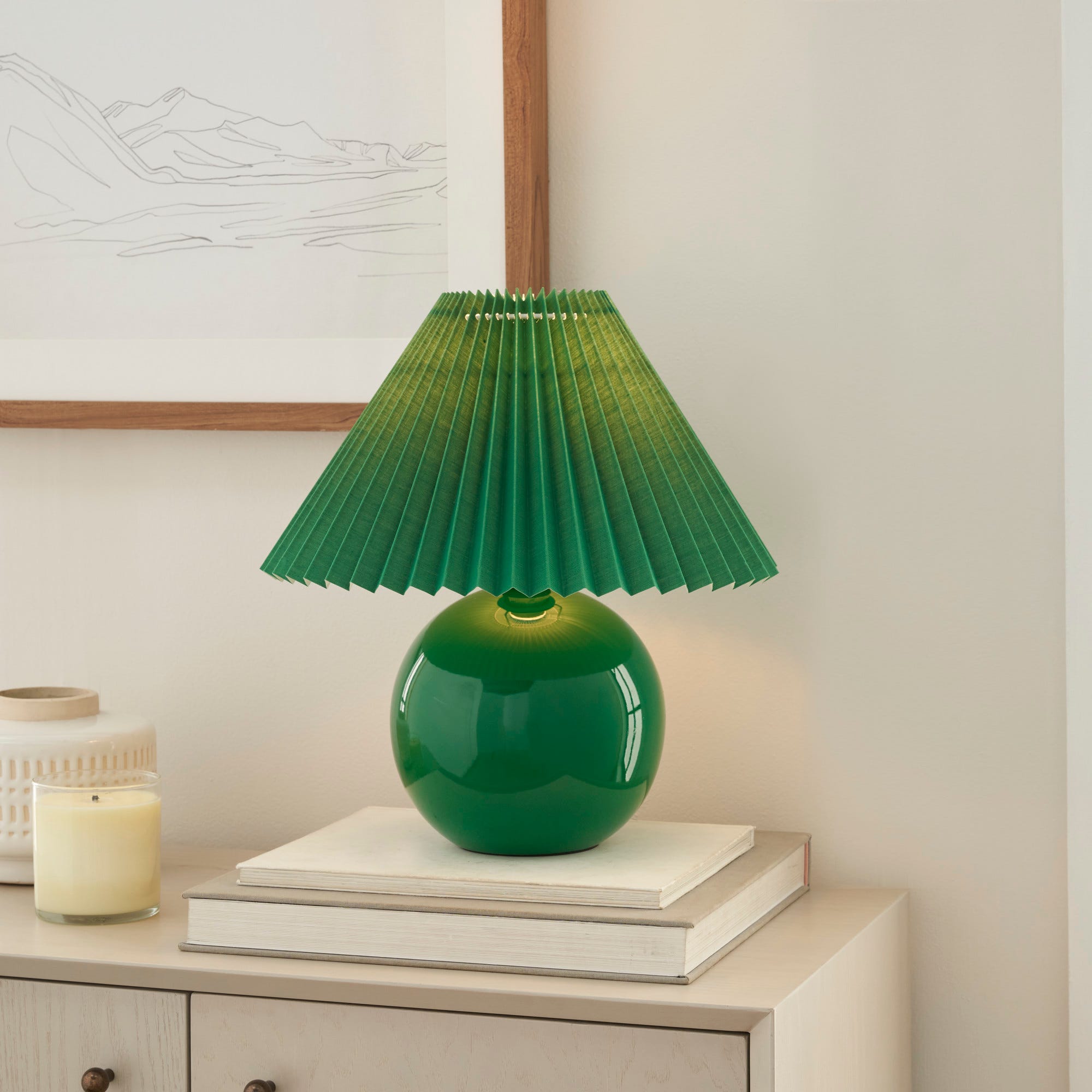 Ceramic green table lamp online