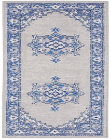 Whimsicle WHS03 Grey Blue Rug 2' x 8'