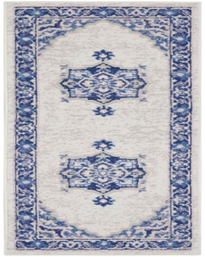 Whimsicle WHS03 Ivory Blue Rug 2' x 8'