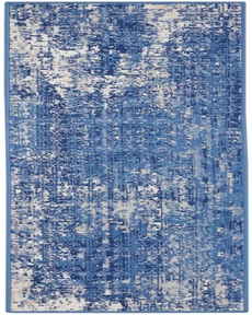 Whimsicle WHS08 Blue Ivory Rug 2' x 8'