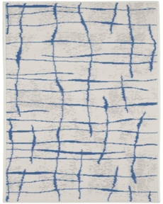 Whimsicle WHS09 Ivory Blue Rug 2' x 6'