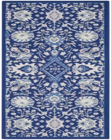 Whimsicle WHS10 Navy Multicolor Rug 2' x 8'