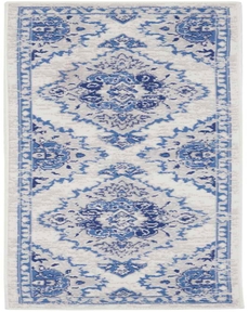 Whimsicle WHS14 Ivory Blue Rug 2' x 8'