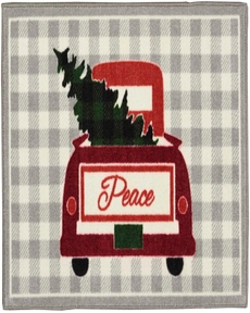 ACCENT DECOR/XMAS 101JP GREY 2' X 3' DECORATIVE RUG