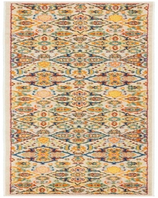 Allur ALR03 Ivory Multicolor 2' x 6' Area Rug