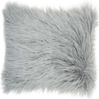 FAUX FUR BJ101 LIGHT GREY 14" x 24" LUMBAR PILLOW