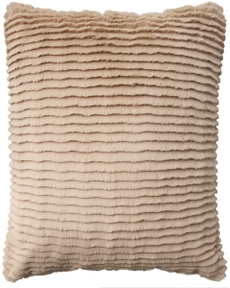 Faux Fur RD639 Beige 20" X 20" Throw Pillow