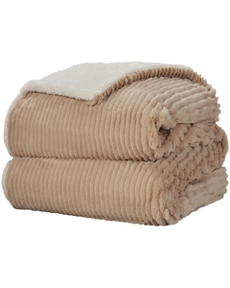 Faux Fur RD639 Beige 50" X 60" Throw Blanket