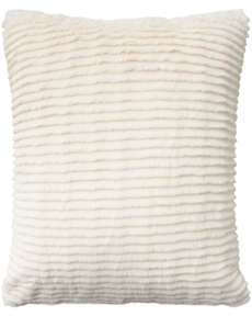 Faux Fur RD639 Ivory 20" X 20" Throw Pillow