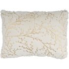 FAUX FUR SN107 IVORY GOLD 14" X 20" THROW PILLOW