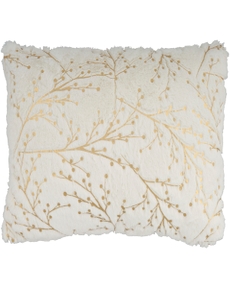 FAUX FUR SN107 IVORY GOLD 14" X 20" THROW PILLOW