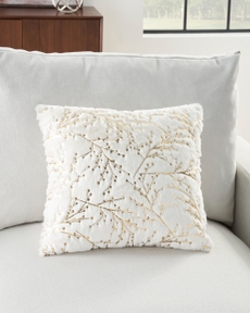 FAUX FUR SN107 IVORY GOLD 20" X 20" THROW PILLOW