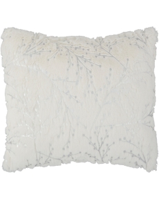 FAUX FUR SN107 IVORY/SILVER 14" X 20" THROW PILLOW
