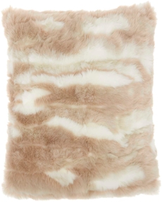 FAUX FUR VV017 BEIGE 20" x 20" THROW PILLOW