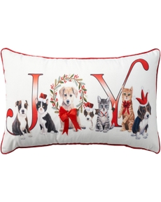 Holiday Pillows L0471 White 12" X 24" Throw Pillow