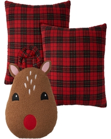 Holiday Pillows L9023 Red 3 Piece Throw Pillows Set