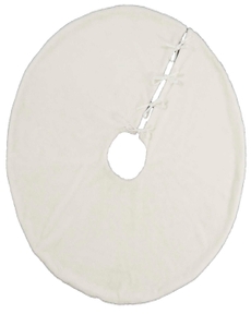 HOME FOR THE HOLIDAY QY411 WHITE 48" x 48" ROUND TREE SKIRT