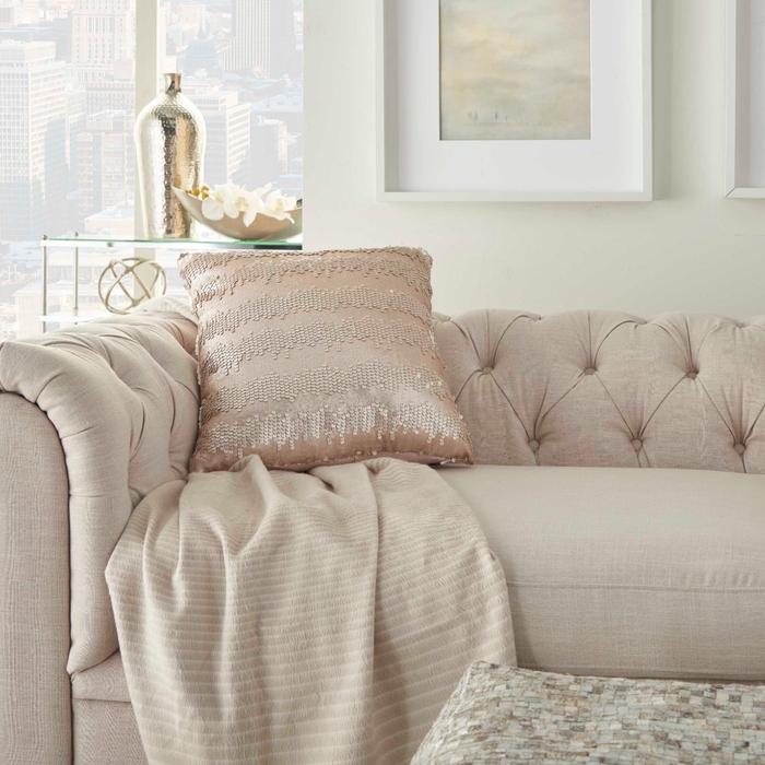 Inspire Me Home Decor Vv205 Champagne 18 X 18 Throw Pillow