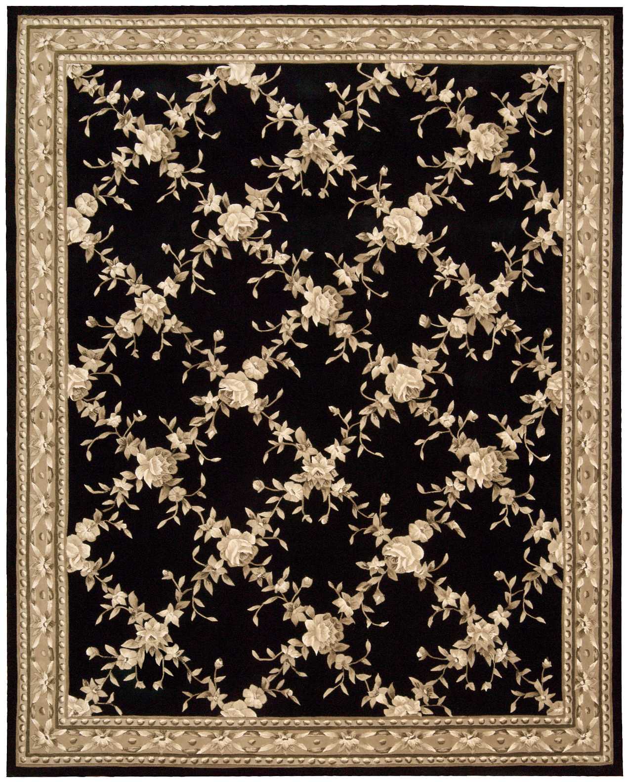 8-Feet by 11-Feet Nourison Julian Light Gold Rectangle Area Rug 8' x 11' 