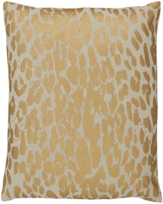 Mina Victory Pillow A3245 Gold 18" x 18" Throw Pillow