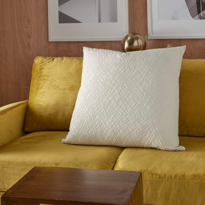 Life Styles Et347 Ivory 24 X 24 Throw Pillow