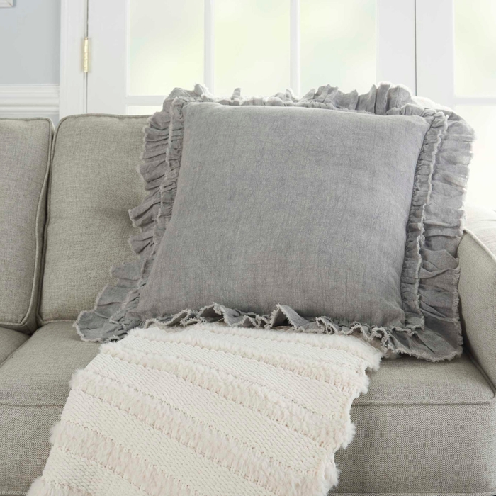 Life Styles Ge901 Grey 24 X 24 Throw Pillow