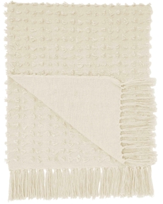 Lifestyle GT037 Cream 50" X 60" Throw Blanket