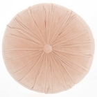 Lifestyle RC190 Blush Cotton Velvet 16" X 16" Round Throw Pillow