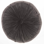 Lifestyle RC190 Charcoal Cotton Velvet 16" X 16" Round Throw Pillow