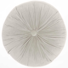 Lifestyle RC190 Light Grey Cotton Velvet 16" X 16" Round Throw Pillow