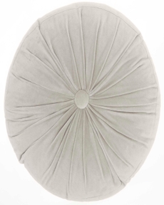 Lifestyle RC190 Light Grey Cotton Velvet 16" X 16" Round Throw Pillow