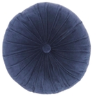 Lifestyle RC190 Navy Cotton Velvet 16" X 16" Round Throw Pillow