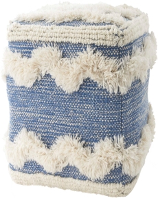 LIFE STYLES SH016 BLUE 16" x 16" x 16" POUF