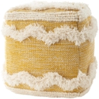 LIFE STYLES SH016 MUSTARD 16" x 16" x 16" POUF
