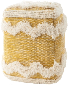 LIFE STYLES SH016 MUSTARD 16" x 16" x 16" POUF