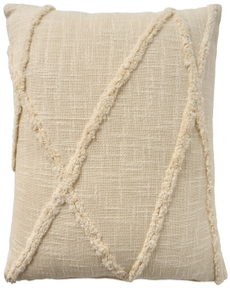 Lifestyle SH018 Ivory 18" x 18" Throw Pillow