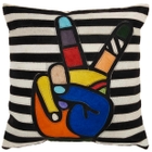 NATURAL LEATHER HIDE S3219 MULTICOLOR 20" X 20" THROW PILLOW