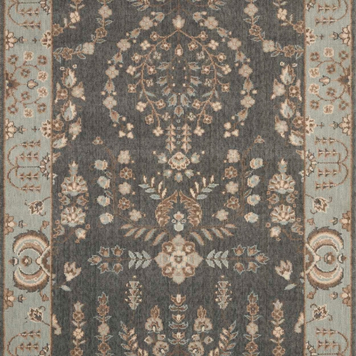 Grand Parterre Sarouk Pt02 Graphite Runner Broadloom Carpet