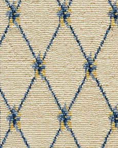 LUXE POINTE FLOWER TRELLIS LP03 IVORY/BLUE/YELLOW CUSTOM