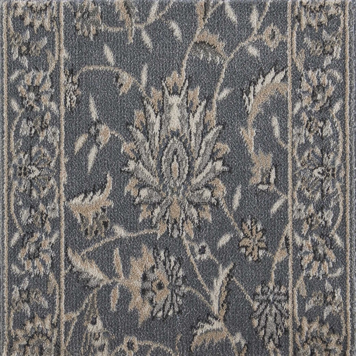 Maxell Tabriz Tbrz Steel Blue Runner Broadloom Carpet