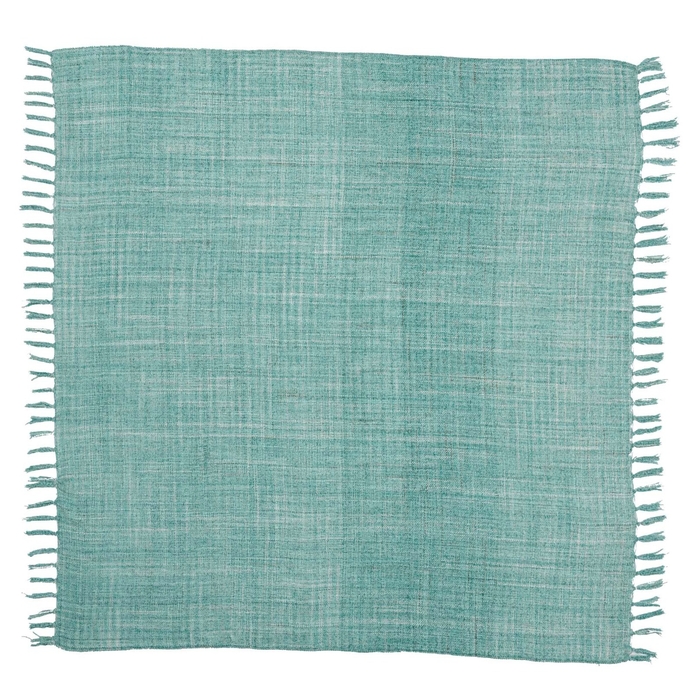 aqua throw blanket knitted