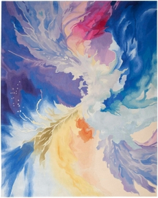 Prismatic PRS37 Blue Multicolor Area Rug