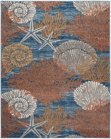 Seaside SDS04 Blue Multicolor Area Rug