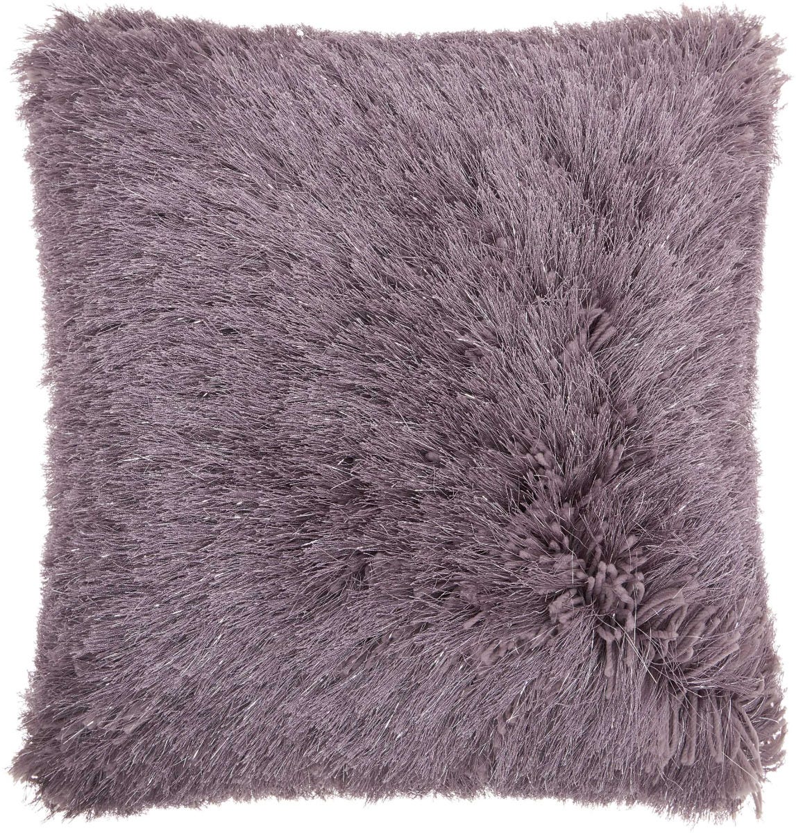 purple shag pillow