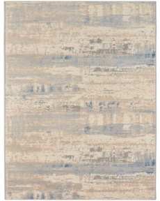 Solace SLA07 Ivory/Grey/Blue Rug 2'3" x 7'3"